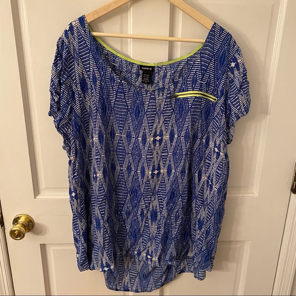 Torrid Geometric Challis Style Shirt